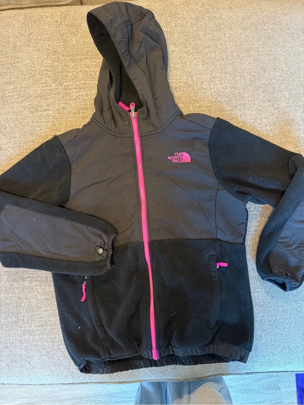 The North Face Black Jacket with Pink Accents